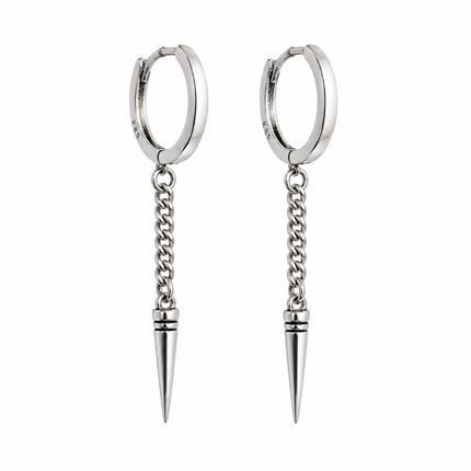 My Unique Style Spike  chain oorbellen - 925 zilver