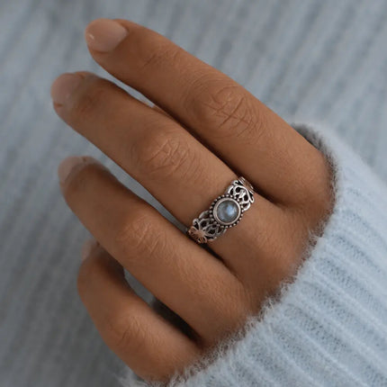 My Unique Style Spirx ring Moonstone - 925 zilver