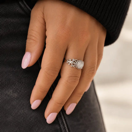 My Unique Style Spirx ring Moonstone - 925 zilver