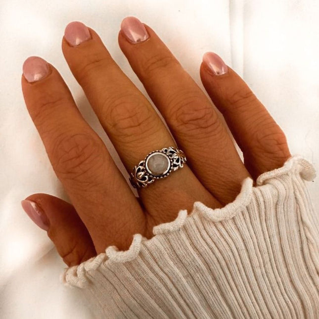 My Unique Style Spirx ring Moonstone - 925 zilver