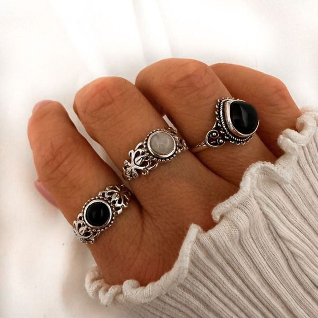 My Unique Style Spirx ring Onyx - 925 zilver