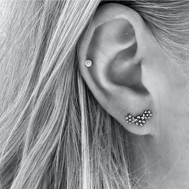 My Unique Style Sweet flower studs - 925 zilver