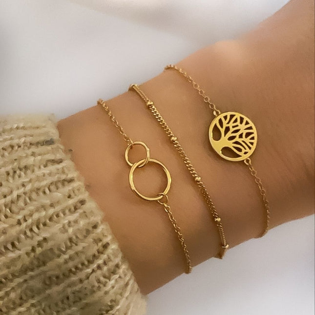 My Unique Style Tree of life bracelet - goldplated