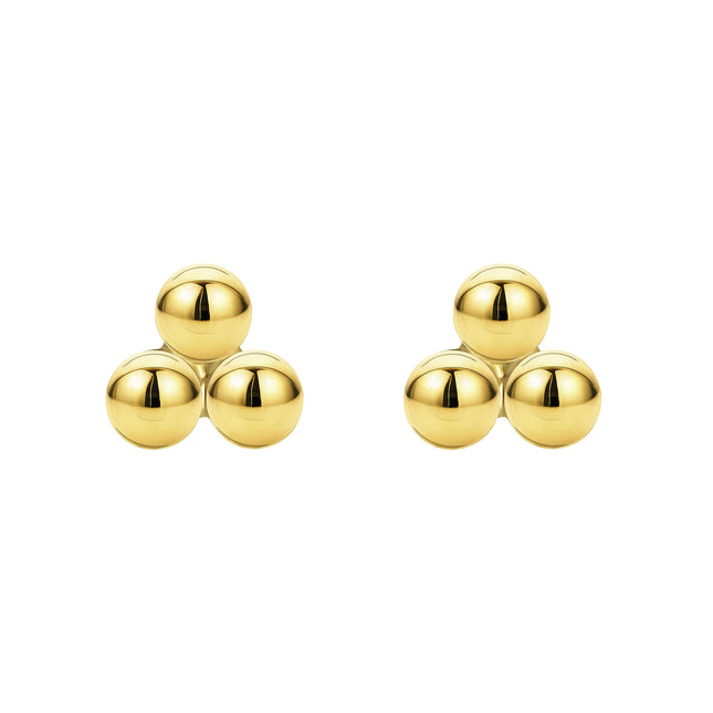 My Unique Style Trinity oorknopjes - goldplated