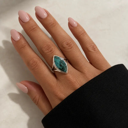 My Unique Style Turquoise ring Zia - 925 zilver