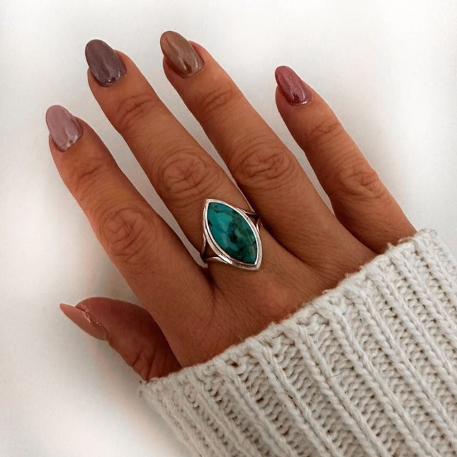 My Unique Style Turquoise ring Zia - 925 zilver