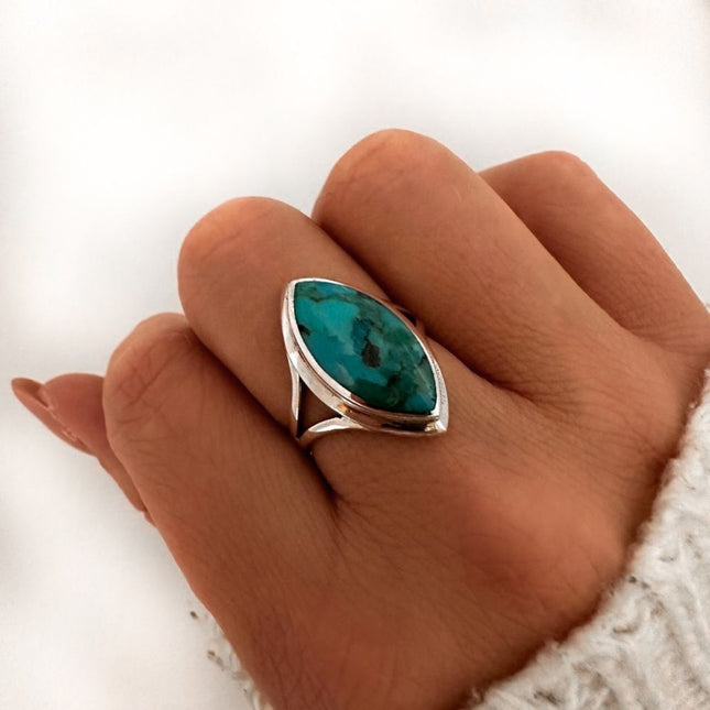 My Unique Style Turquoise ring Zia - 925 zilver