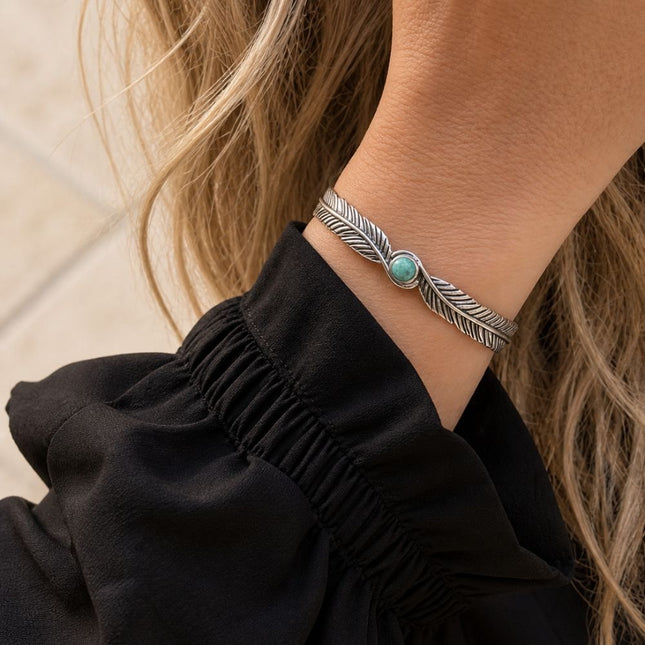 My Unique Style Turquoise Spirit Bangle - 925 zilver