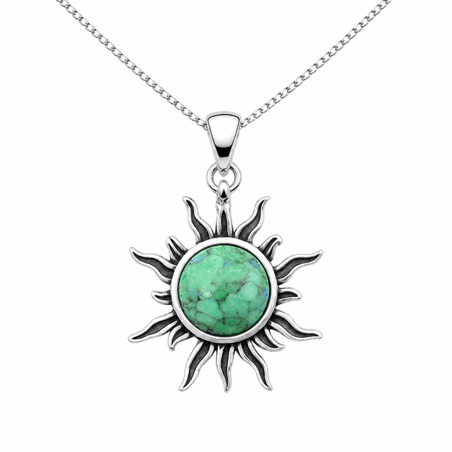 My Unique Style Turquoise Sun ketting - 925 zilver
