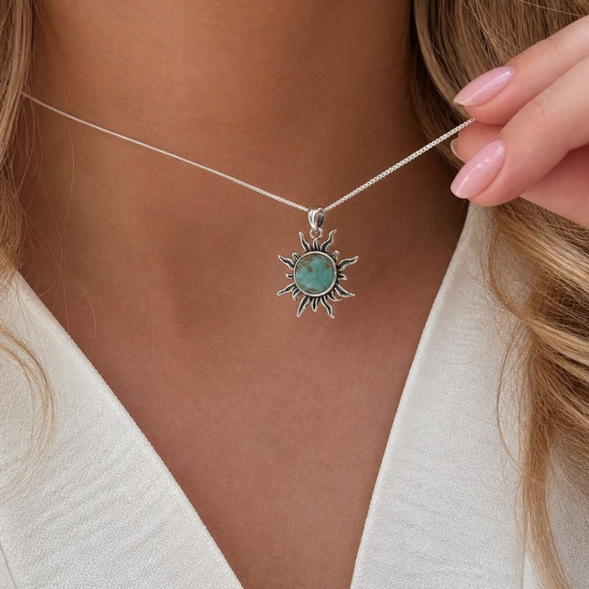My Unique Style Turquoise Sun ketting - 925 zilver