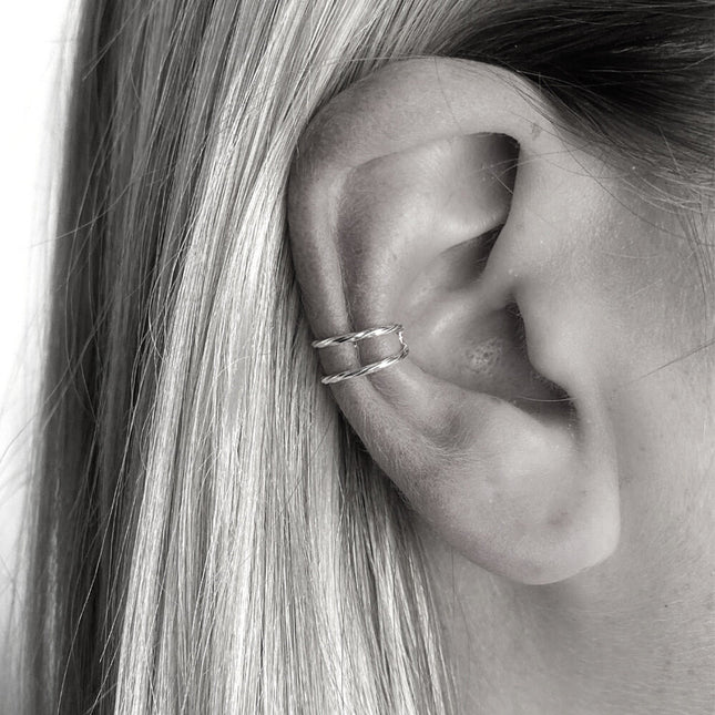 My Unique Style Twisted ear cuff doble - 925 zilver
