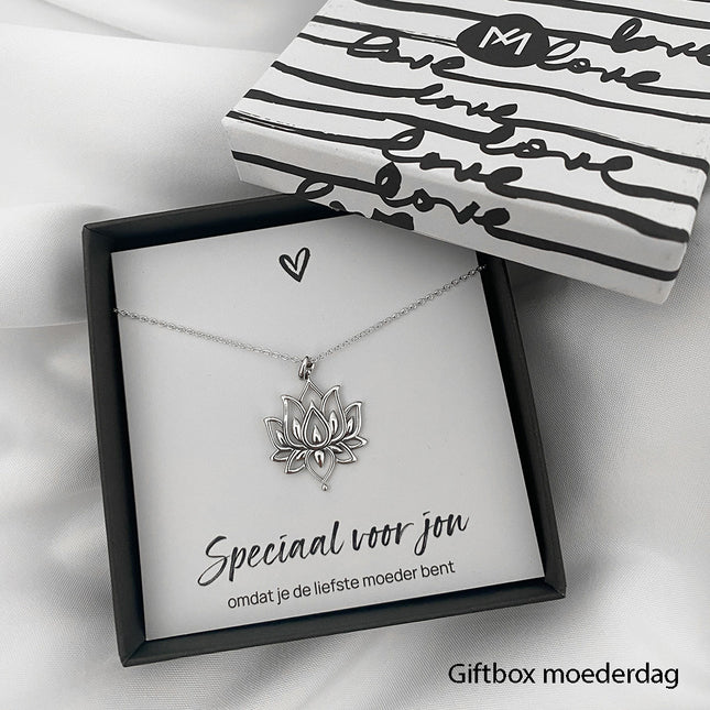 My Unique Style White lotus necklace - 925 zilver