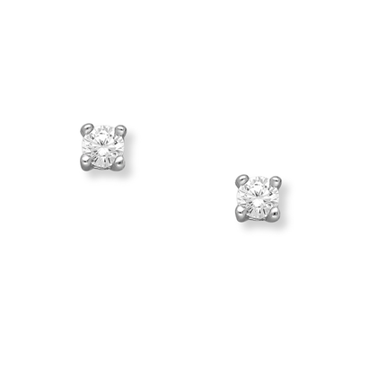 Oorknopjes CZ 2mm - 925 zilver