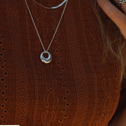 River Flow ketting - 925 zilver