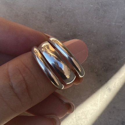 Stacking Ring Layered - maat 18 - 925 zilver