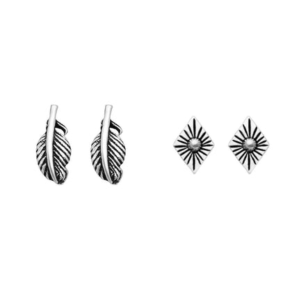 Sun & Leaf Oorbellenset – 925 zilver