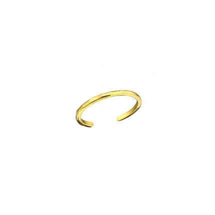Teenring plain - goldplated