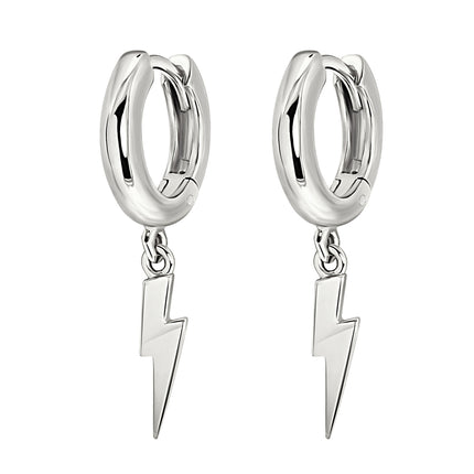 Thunder huggie oorringen - 925 zilver