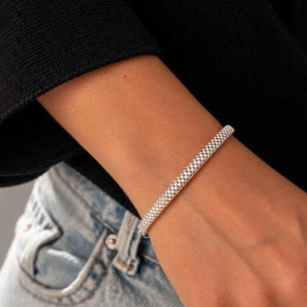 zilveren armband met schakels. uniek deisgn