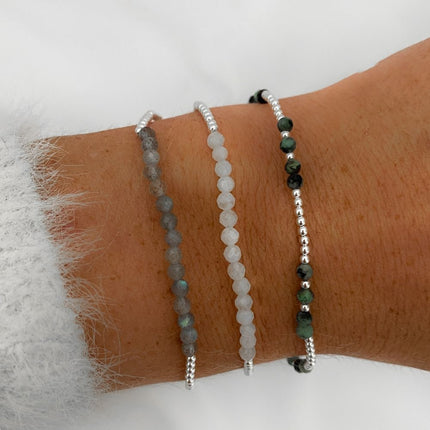 Turquoise Beads Bracelet - 925 zilver